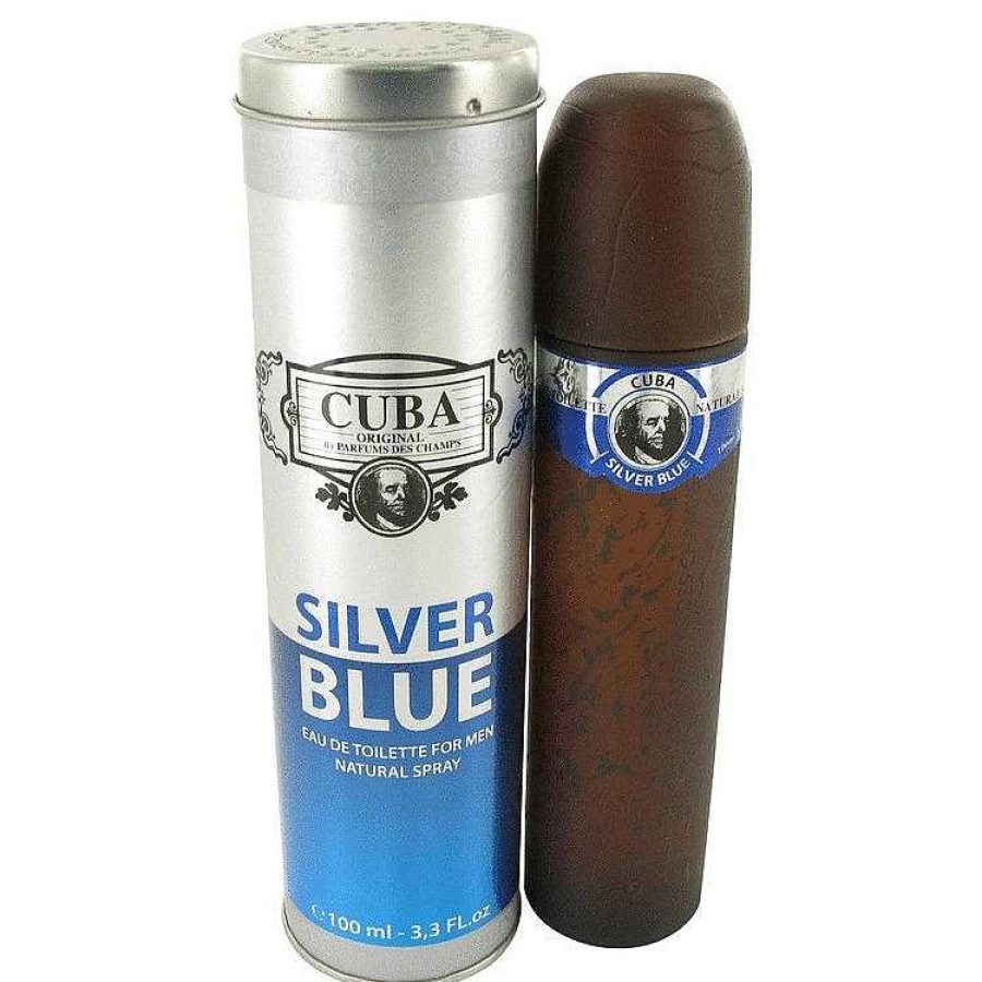 Herenparfum | Fragluxe Fragluxe Cuba Silver Blue - 100 Ml Eau De Toilette